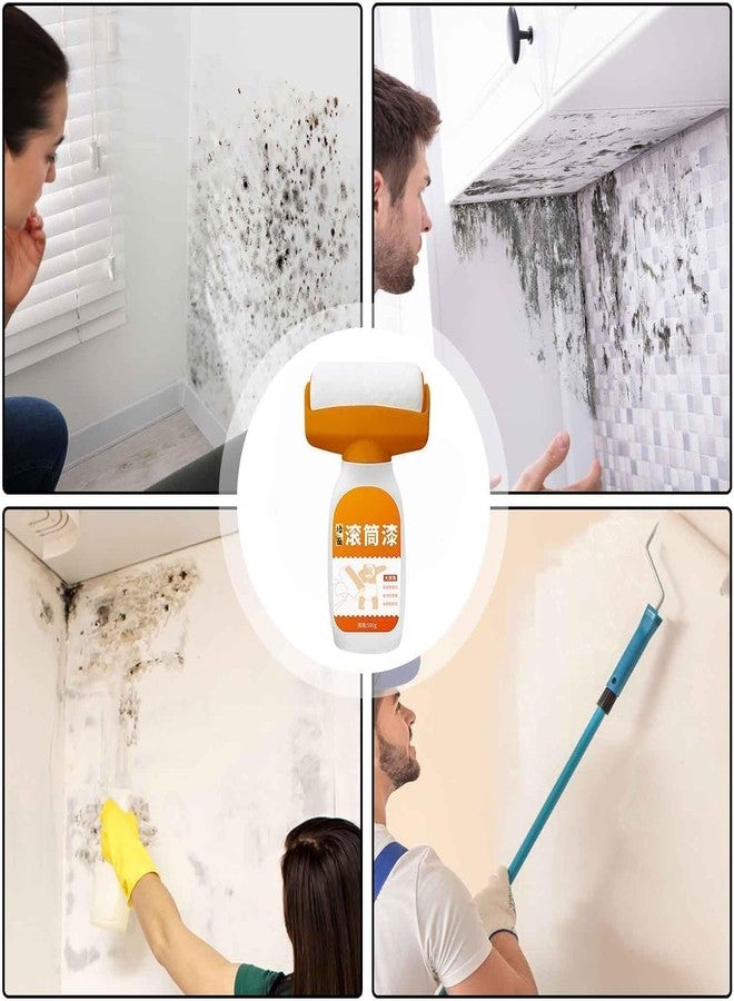 Kriq Wall Repair Roller Paint, Paint Brush Roller, Household Paint Roller, Paint Roller Brush, Wall Repair Rolling Brush for Bathroom, Kitchen, Living Room, Toilet, Bedroom. (WALL PAINT REPAIR PASTE) - Image 5